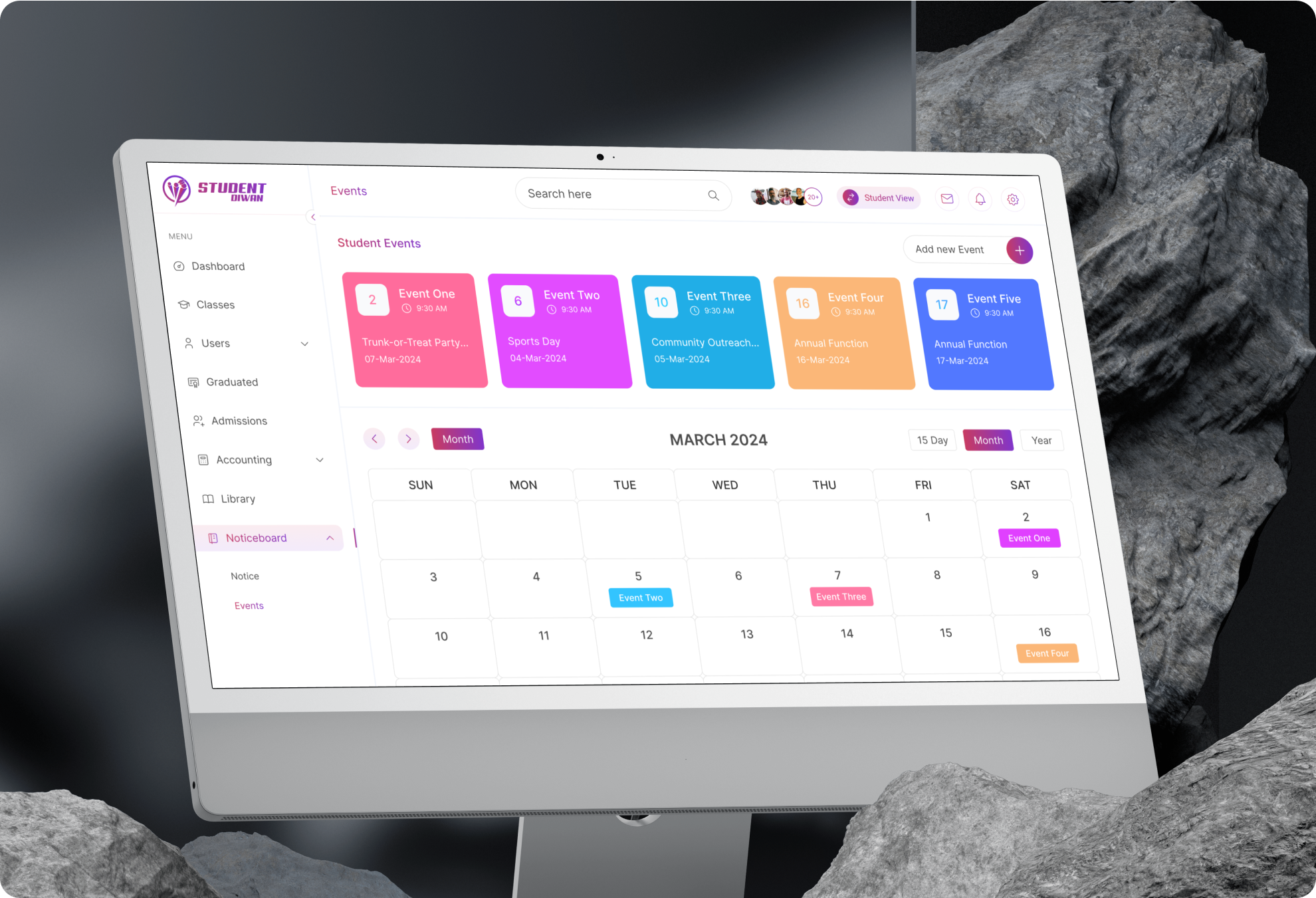 Project development screenshot - Student Diwan | Expert Squad
